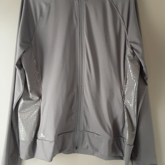 Adidas Women's Grey Full Zip Jacket Sweatshirt Size XL - Picture 3 of 13